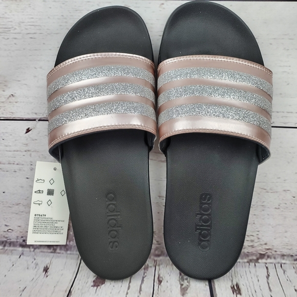 adidas adilette rose gold